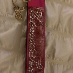 Pink Rhinestone Keychain
